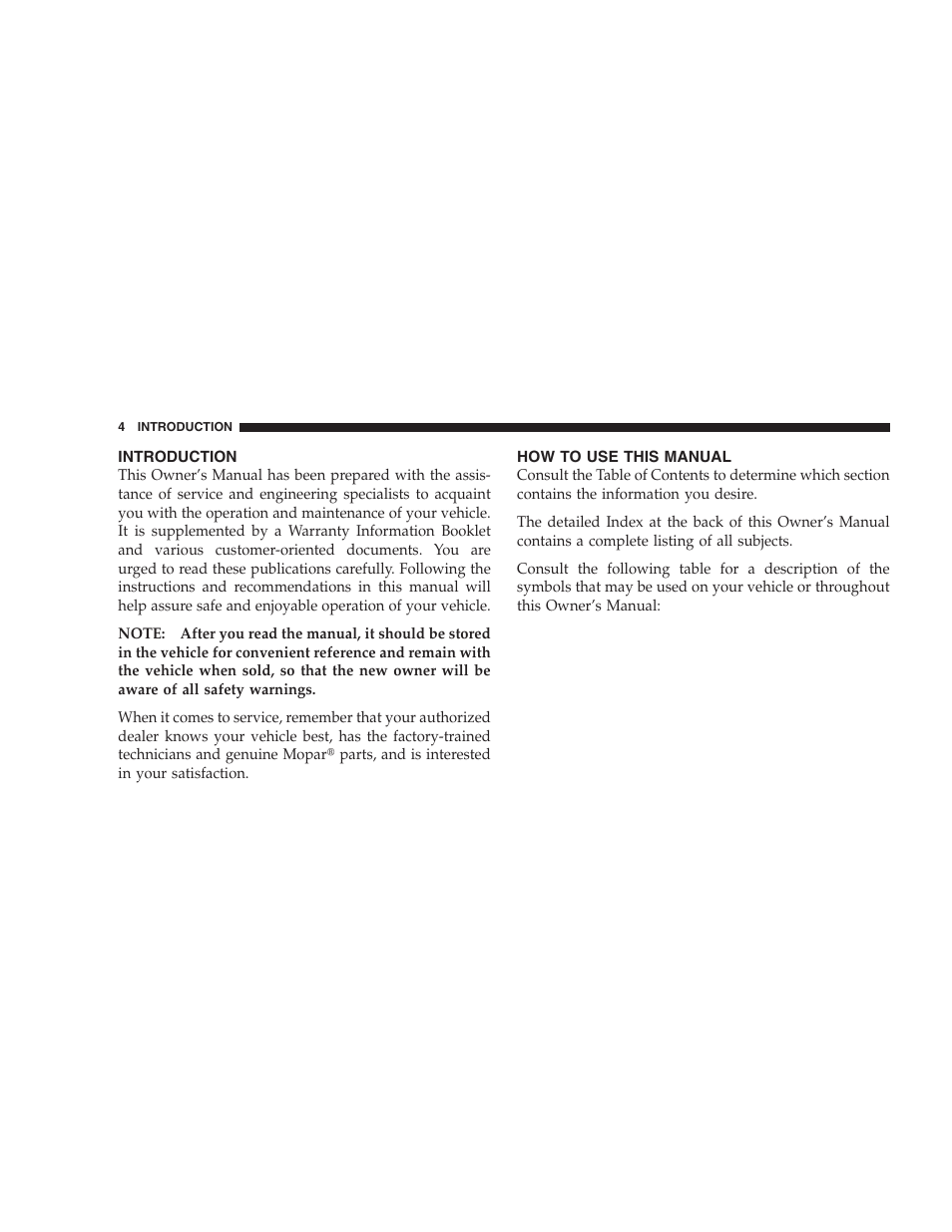 Introduction, How to use this manual | Chrysler 2009 Sebring Sedan - Owner Manual User Manual | Page 6 / 474