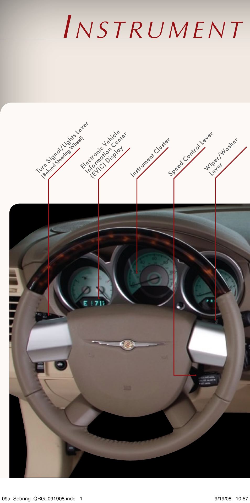 A n e l | Chrysler 2009 Sebring Sedan - Quick Reference Guide User Manual | Page 2 / 12