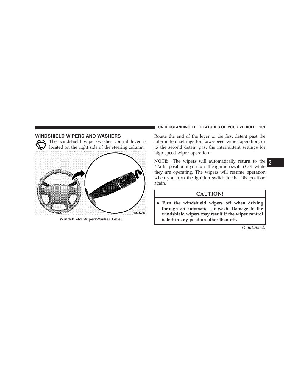 Chrysler 2009 Sebring Convertible - Owner Manual User Manual | Page 153 / 475