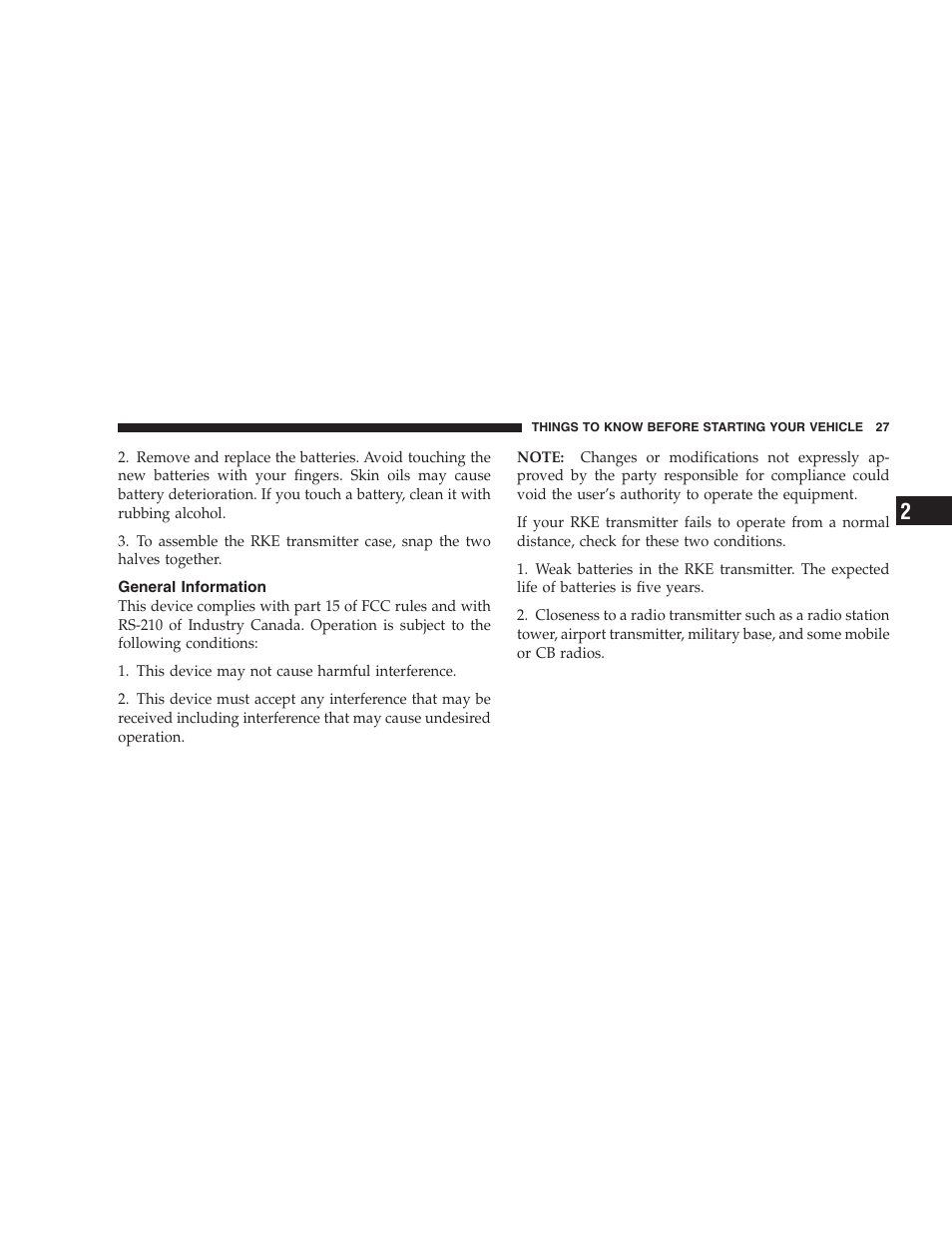 General information | Chrysler 2009 Sebring Convertible - Owner Manual User Manual | Page 29 / 475