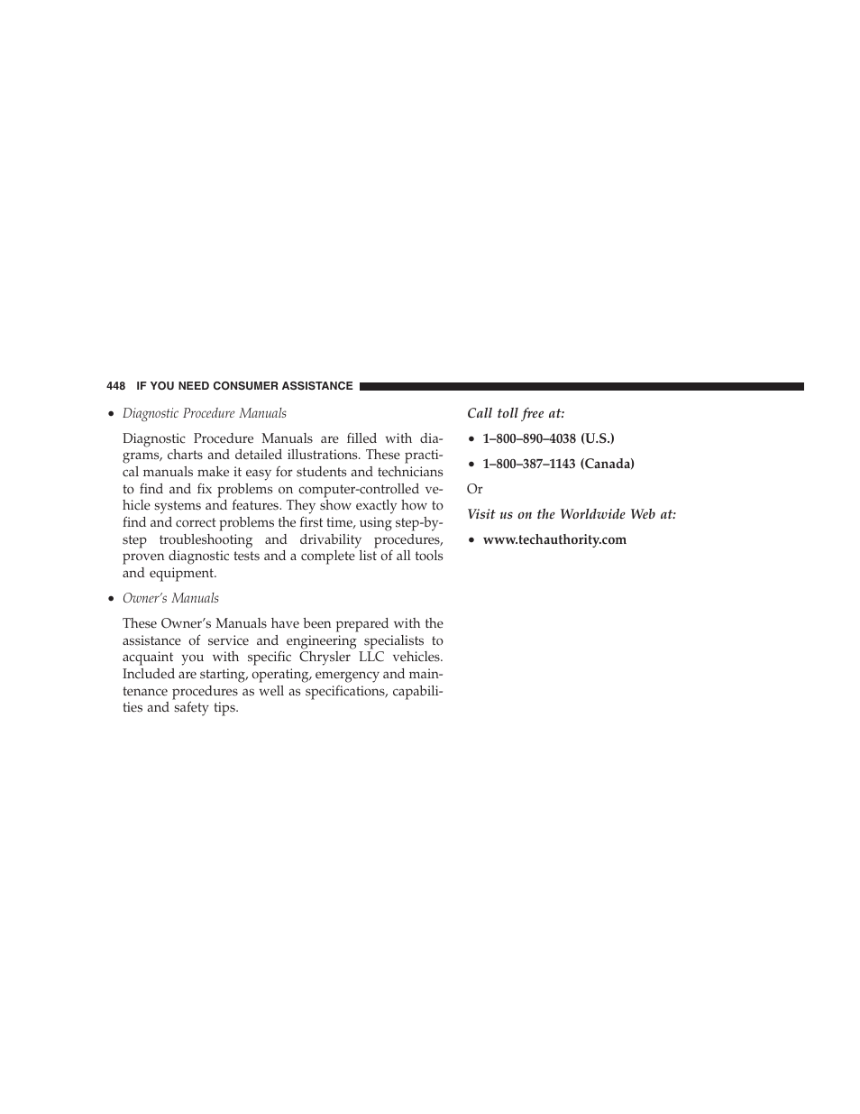 Chrysler 2009 Sebring Convertible - Owner Manual User Manual | Page 450 / 475