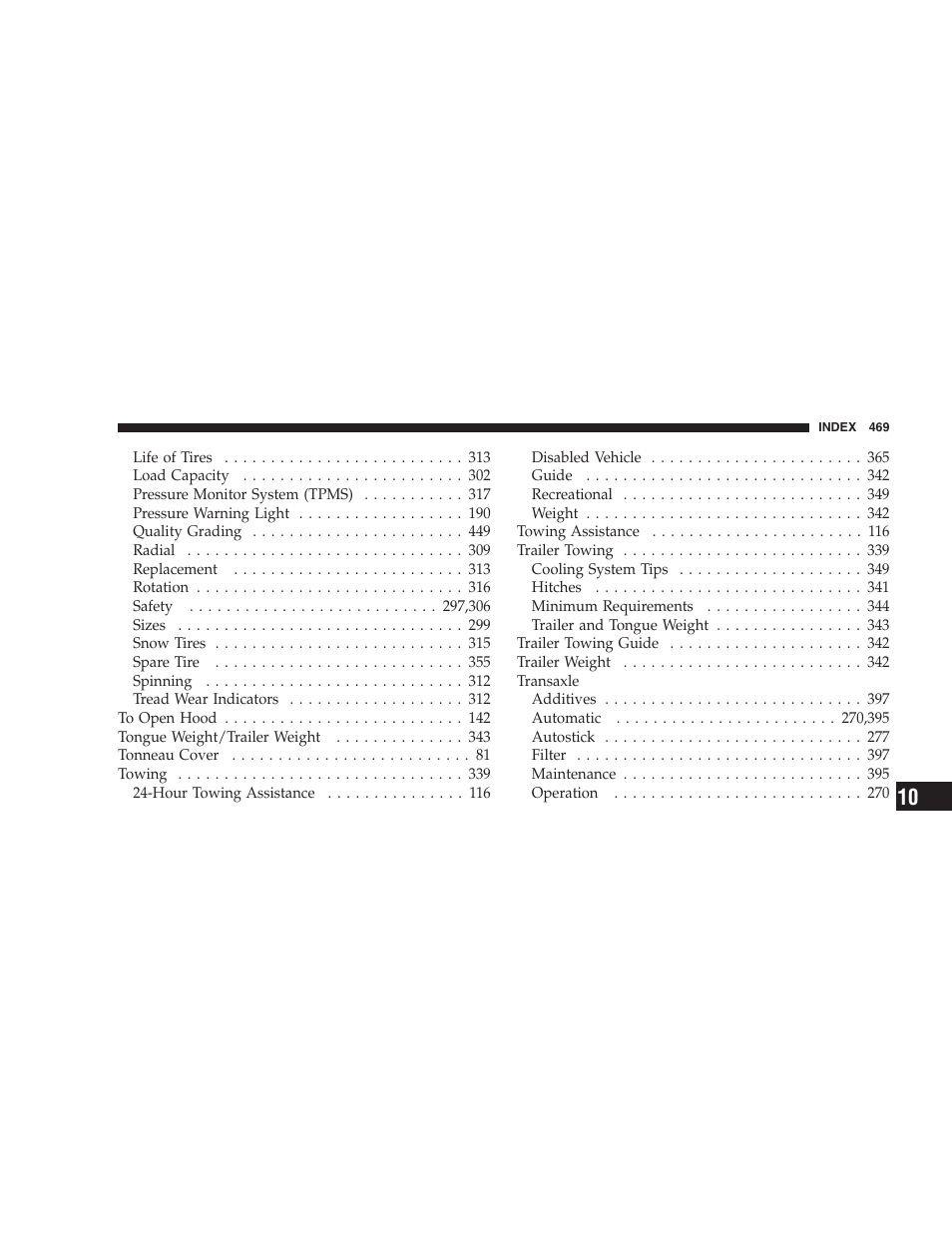 Chrysler 2009 Sebring Convertible - Owner Manual User Manual | Page 471 / 475