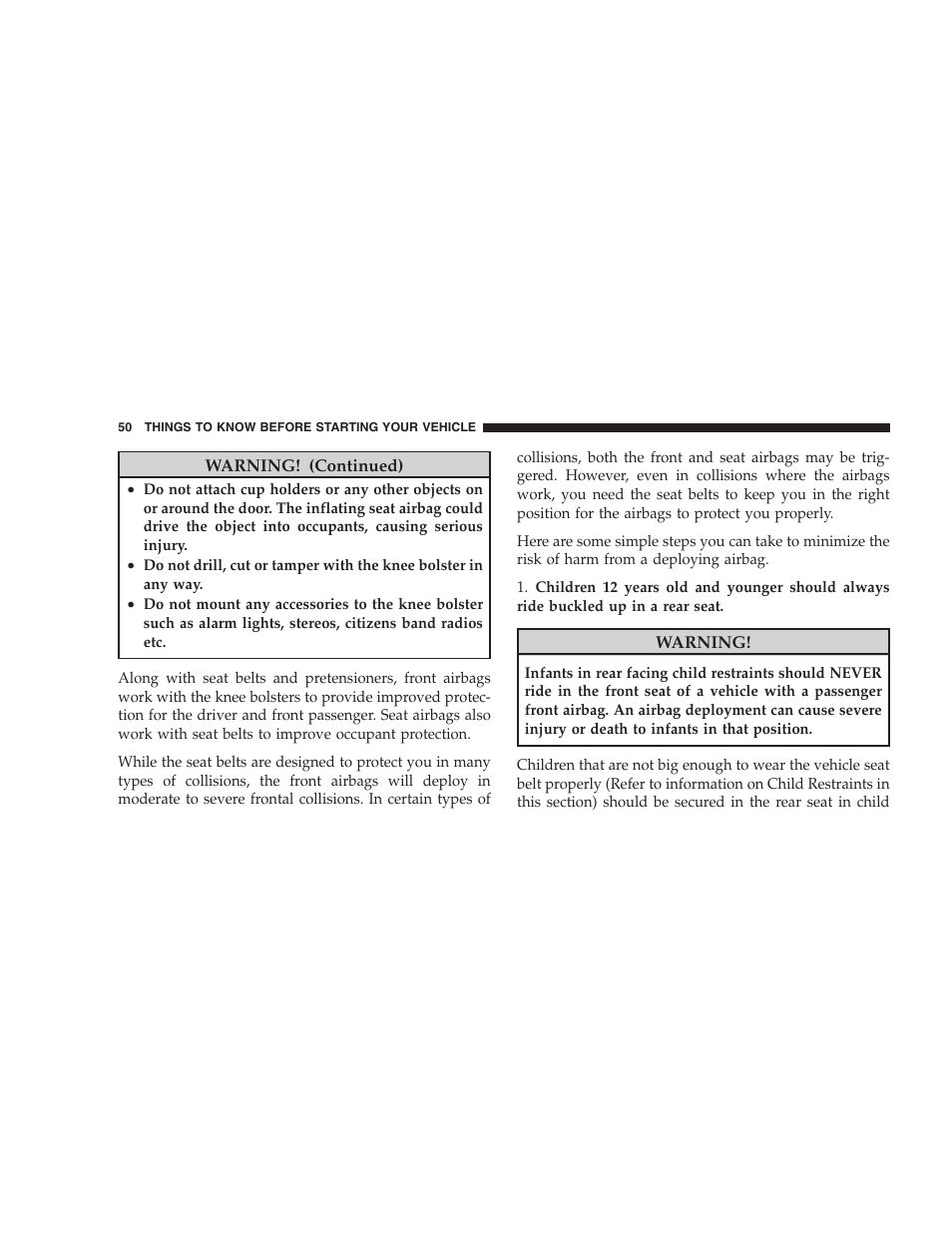 Chrysler 2009 Sebring Convertible - Owner Manual User Manual | Page 52 / 475
