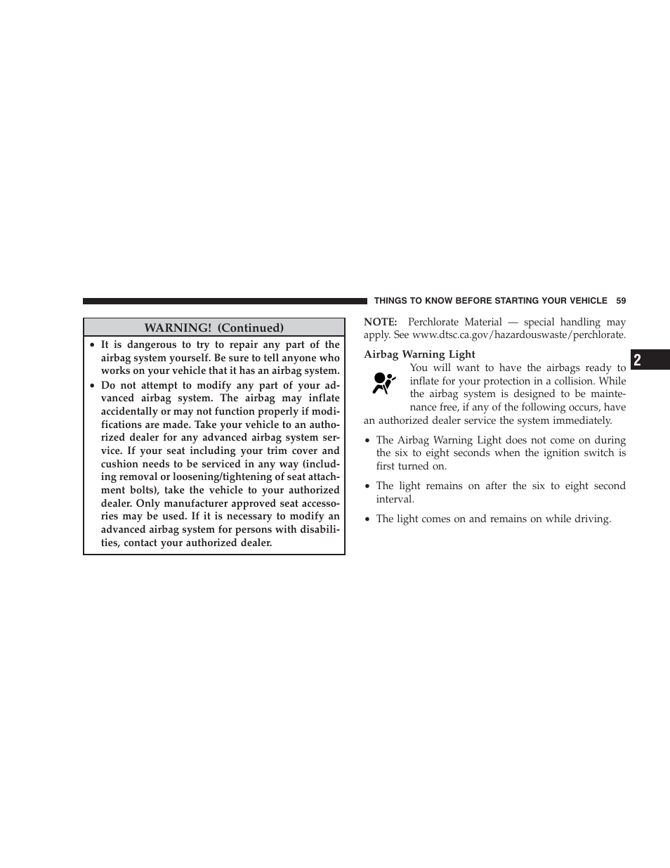 Chrysler 2009 Sebring Convertible - Owner Manual User Manual | Page 61 / 475
