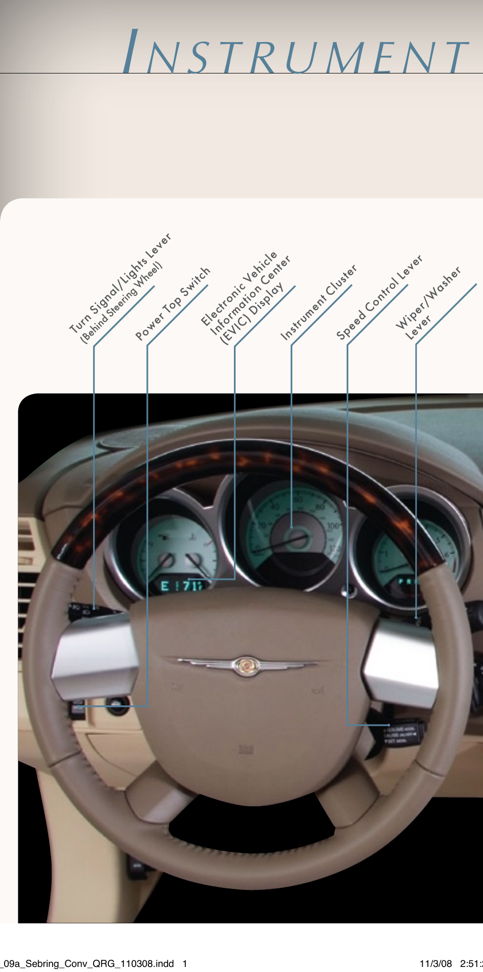 A n e l | Chrysler 2009 Sebring Convertible - Quick Reference Guide User Manual | Page 2 / 12