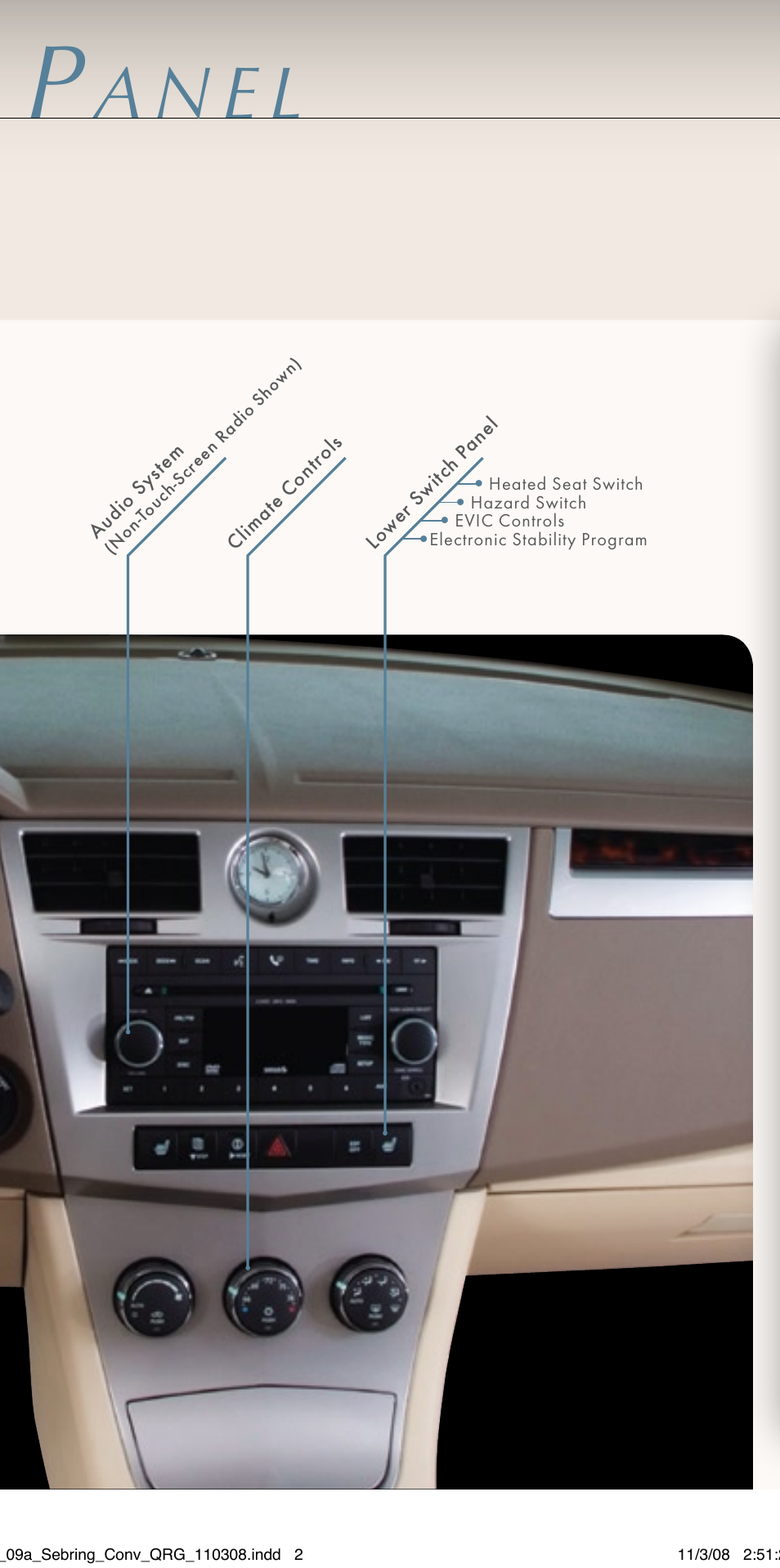 A n e l | Chrysler 2009 Sebring Convertible - Quick Reference Guide User Manual | Page 3 / 12