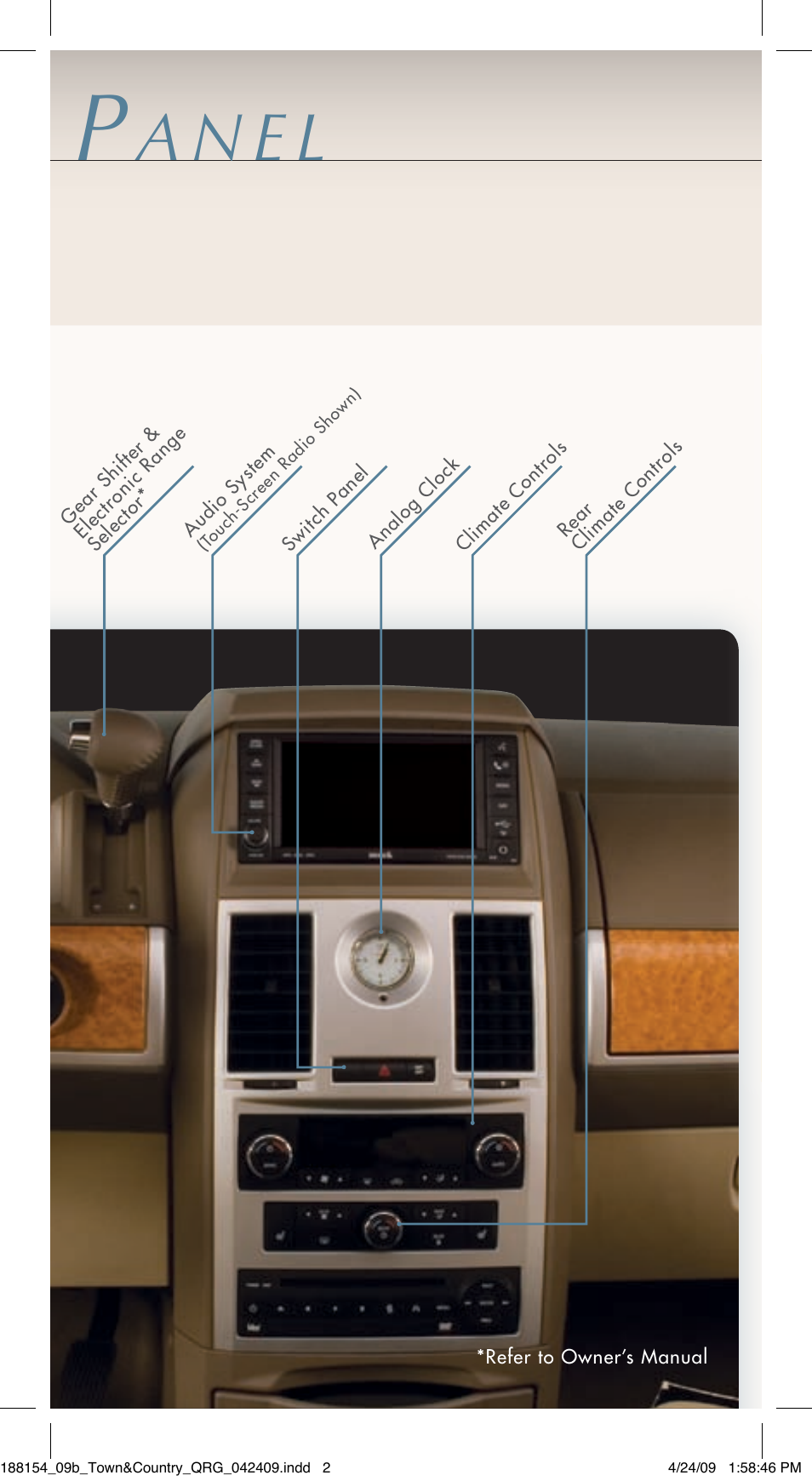 A n e l | Chrysler 2009 Country - Quick Reference Guide User Manual | Page 3 / 12