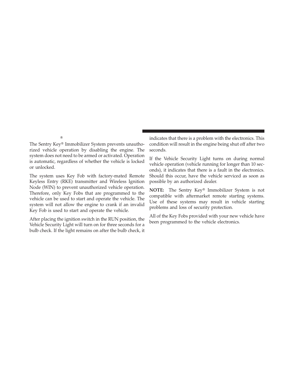 Sentry keyĥ, Sentry key | Chrysler 2010 300 - Owner Manual User Manual | Page 17 / 538