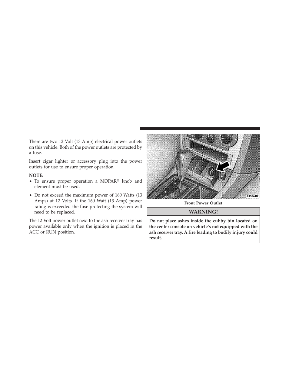 Electrical power outlets | Chrysler 2010 300 - Owner Manual User Manual | Page 201 / 538