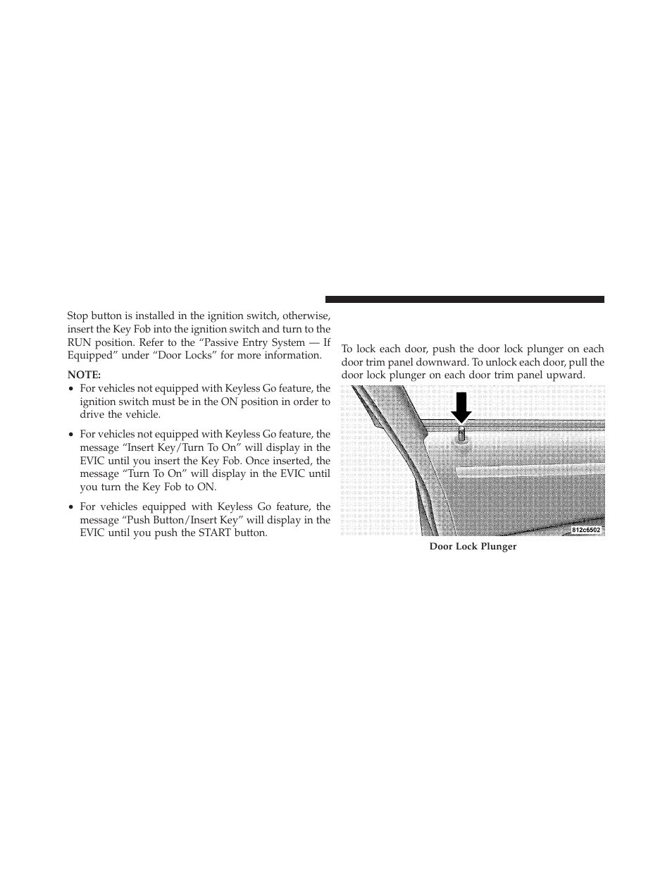 Door locks, Manual door locks | Chrysler 2010 300 - Owner Manual User Manual | Page 31 / 538