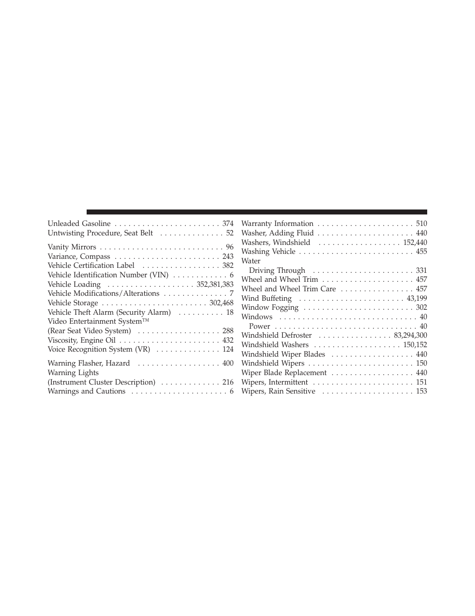 Chrysler 2010 300 - Owner Manual User Manual | Page 537 / 538