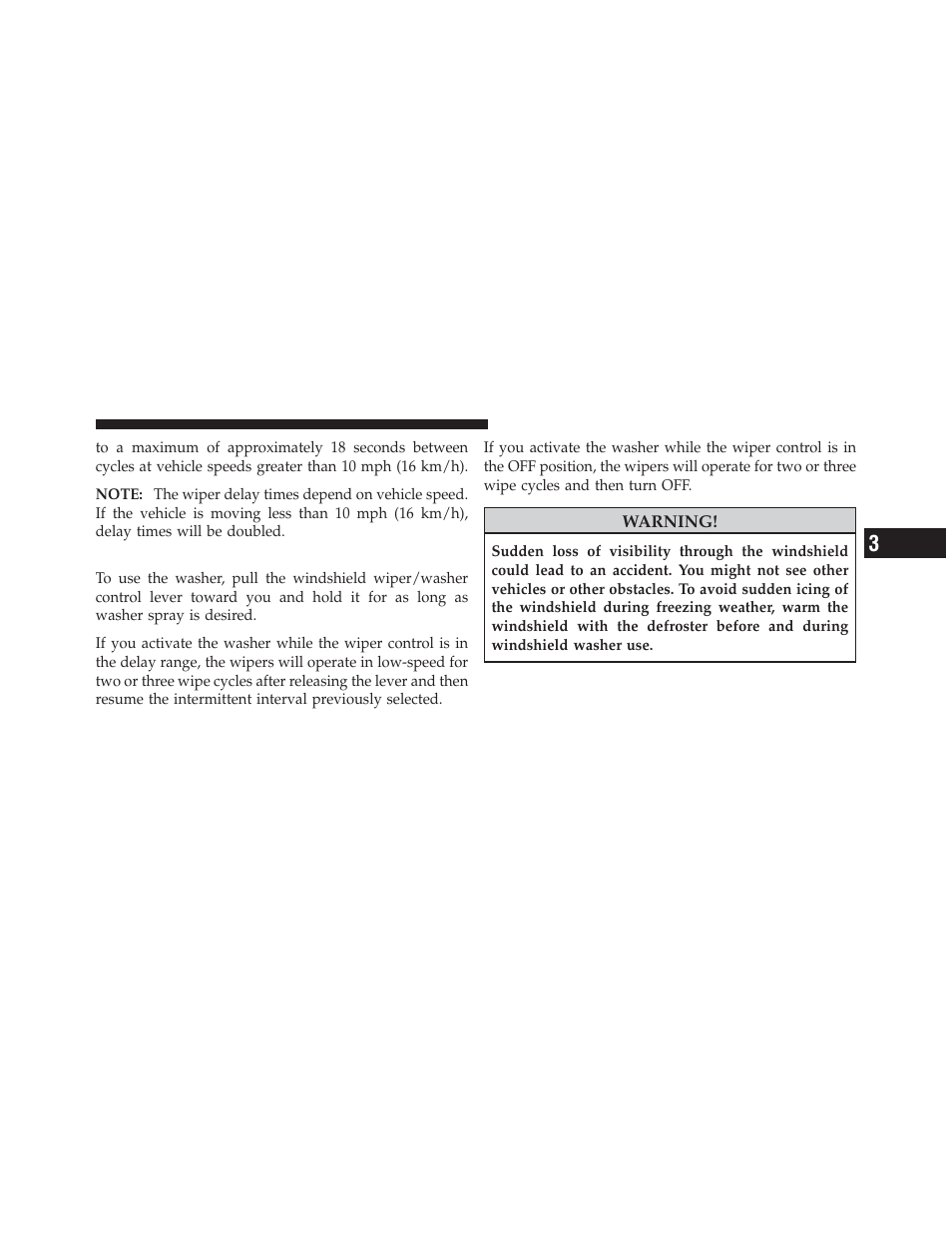 Windshield washers | Chrysler 2010 PT Cruiser - Owner Manual User Manual | Page 110 / 368