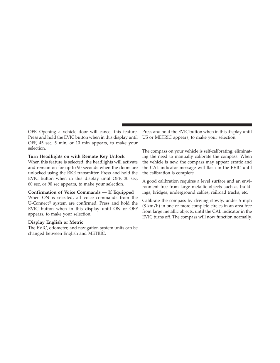 Automatic compass calibration | Chrysler 2010 PT Cruiser - Owner Manual User Manual | Page 167 / 368