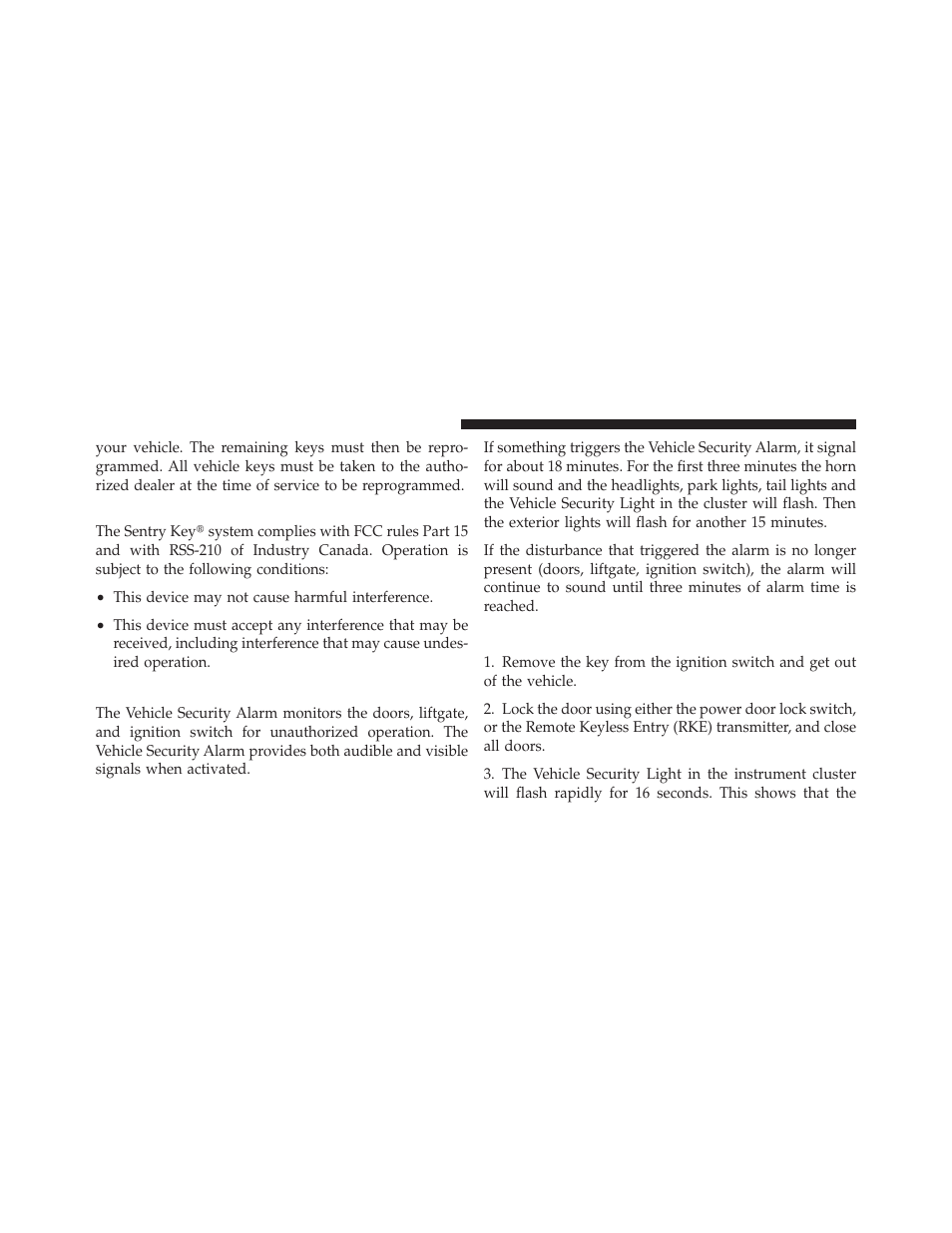 General information, Vehicle security alarm — if equipped, To set the alarm | Chrysler 2010 PT Cruiser - Owner Manual User Manual | Page 19 / 368