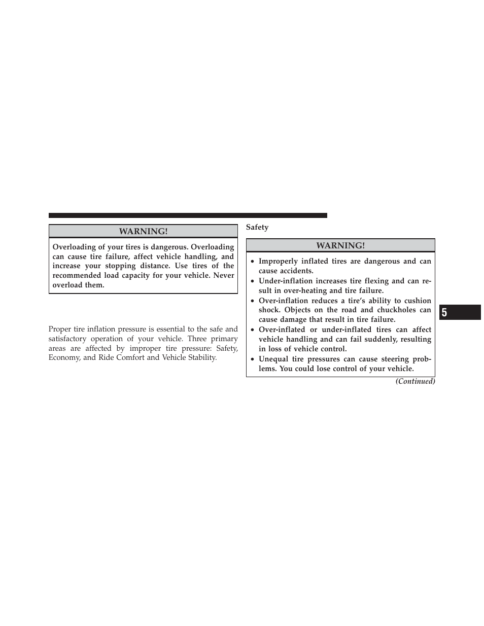 Tires — general information, Tire pressure | Chrysler 2010 PT Cruiser - Owner Manual User Manual | Page 224 / 368