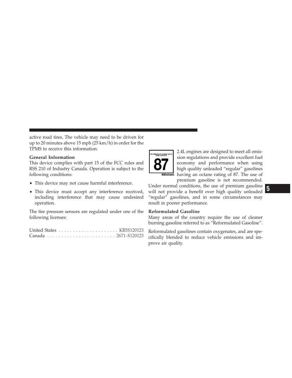 Fuel requirements, 4l engine | Chrysler 2010 PT Cruiser - Owner Manual User Manual | Page 238 / 368