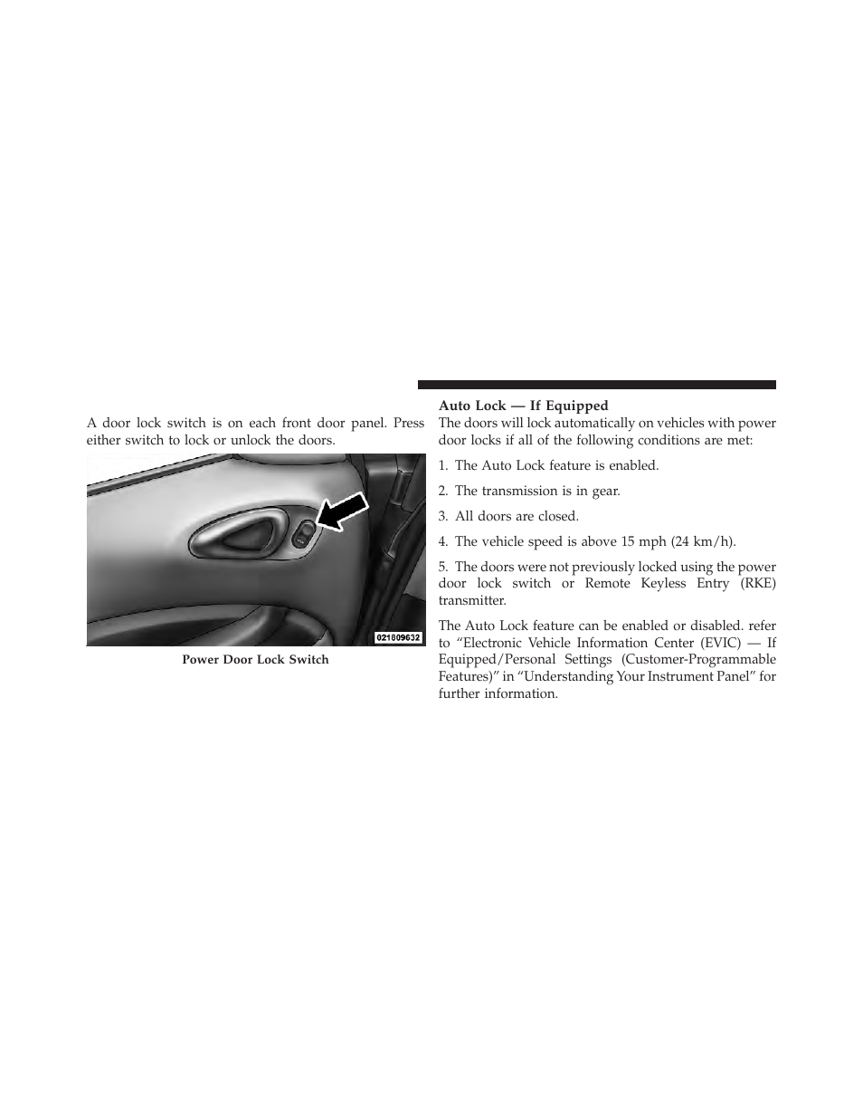 Power door locks | Chrysler 2010 PT Cruiser - Owner Manual User Manual | Page 29 / 368