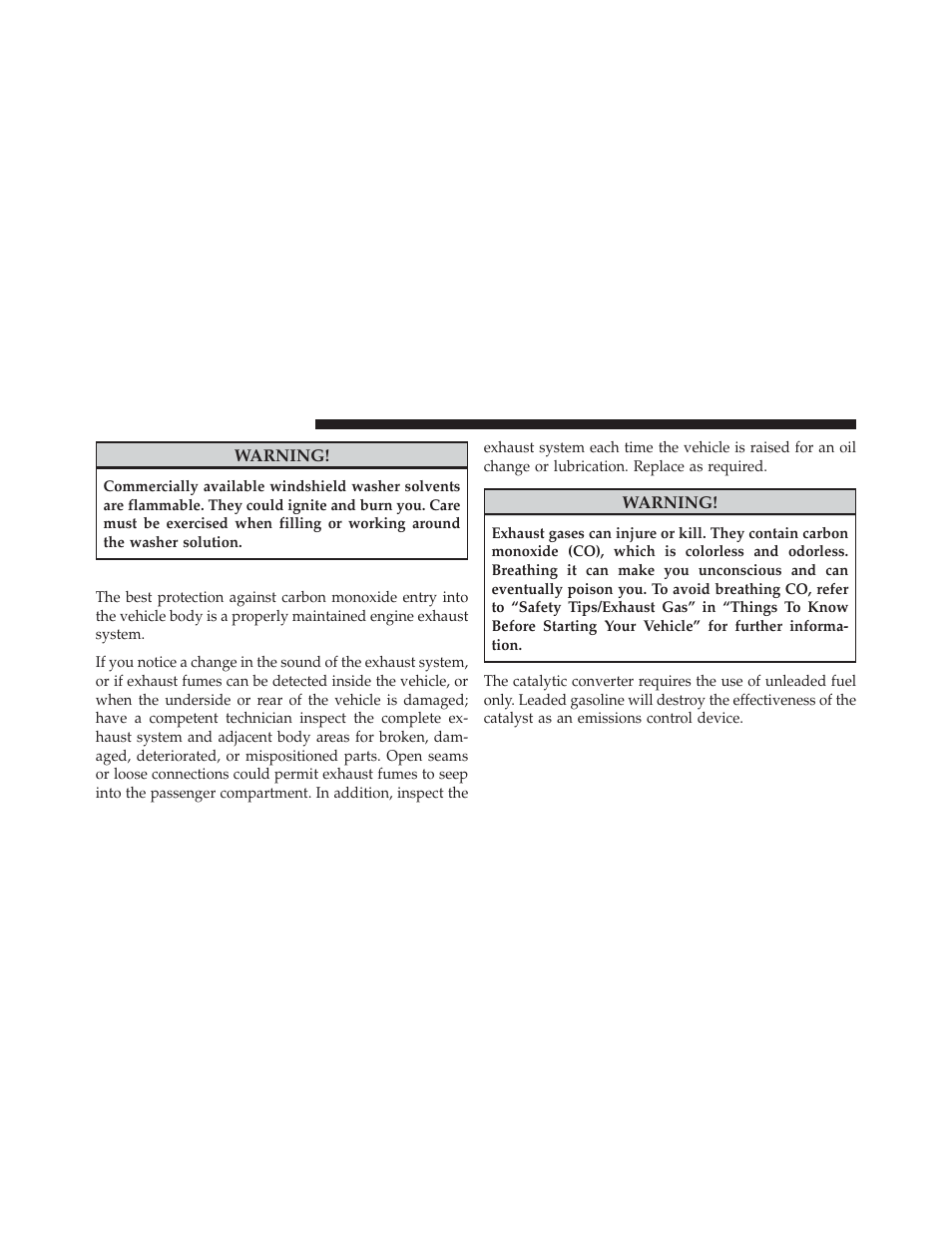 Exhaust system | Chrysler 2010 PT Cruiser - Owner Manual User Manual | Page 291 / 368