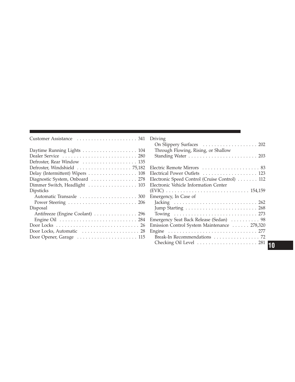 Chrysler 2010 PT Cruiser - Owner Manual User Manual | Page 354 / 368