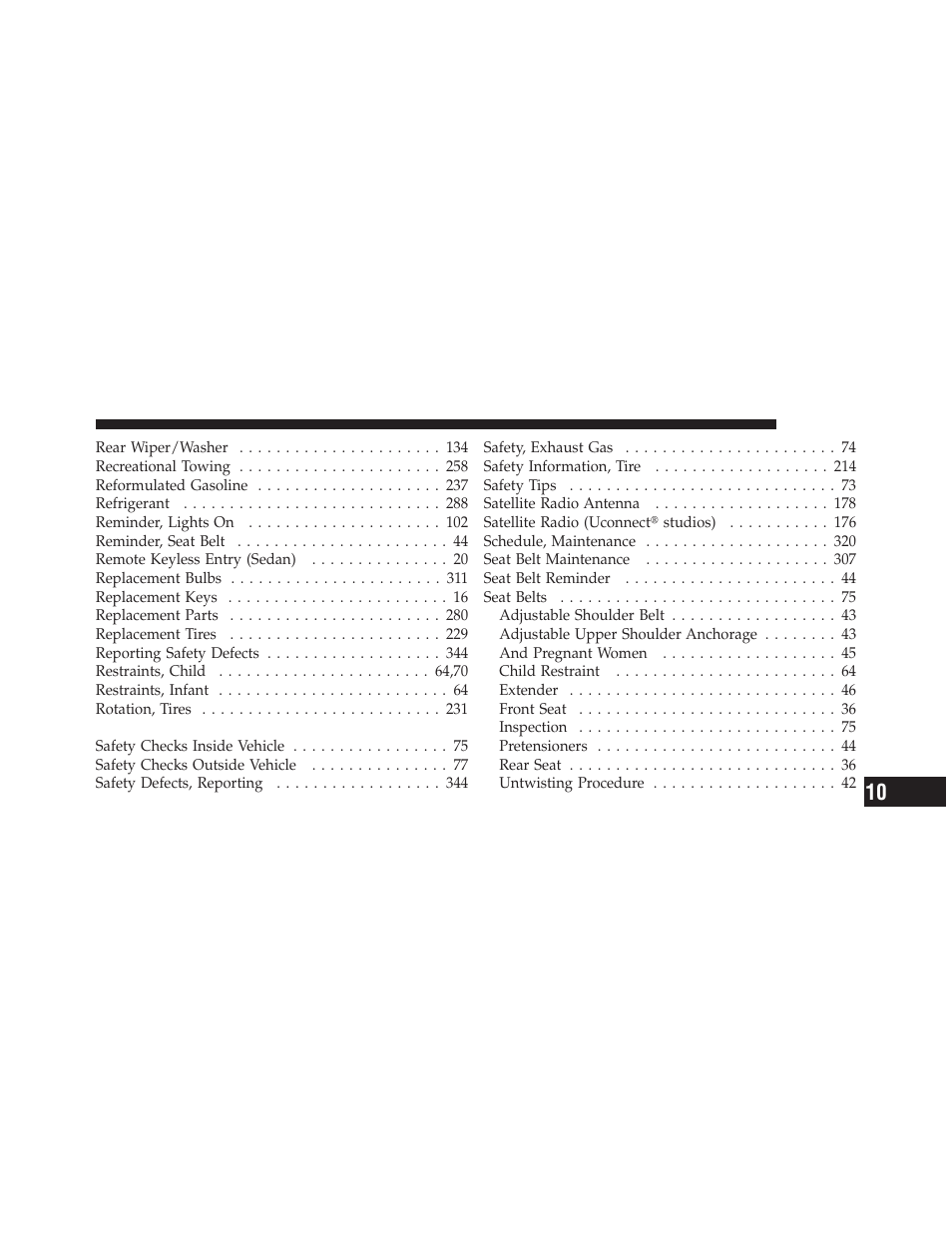 Chrysler 2010 PT Cruiser - Owner Manual User Manual | Page 362 / 368