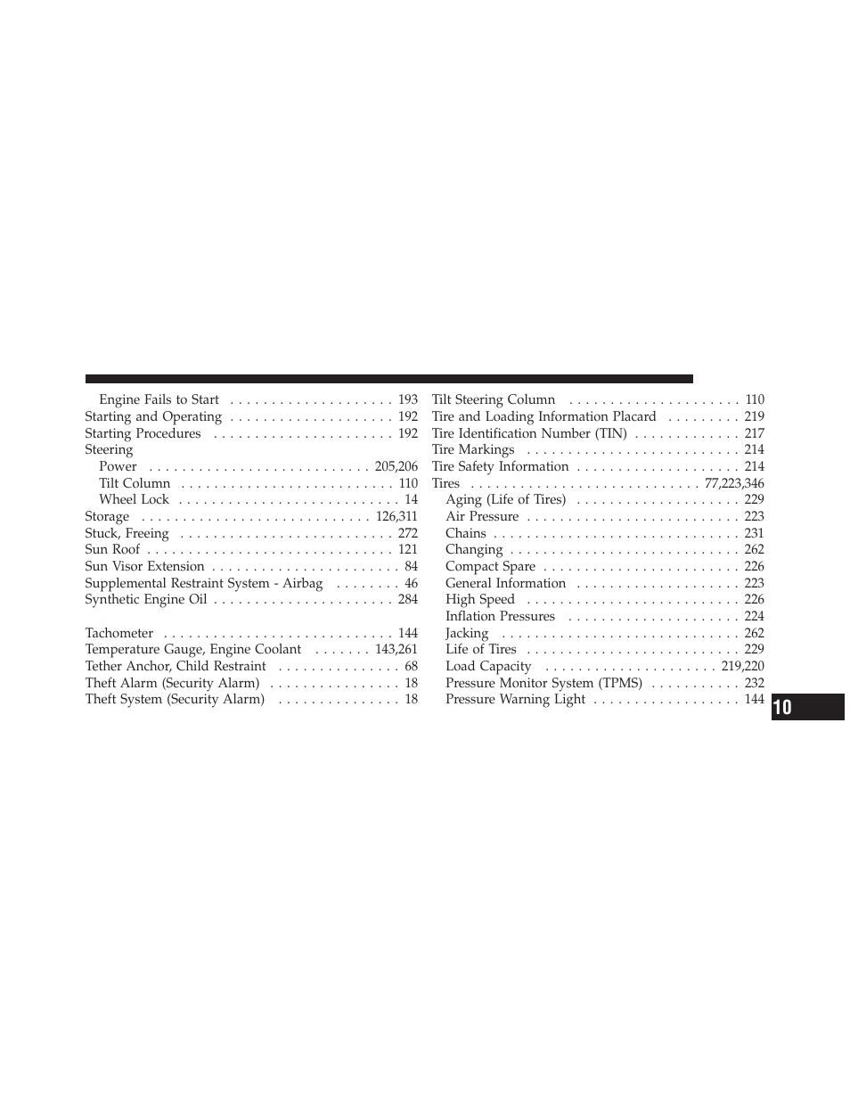 Chrysler 2010 PT Cruiser - Owner Manual User Manual | Page 364 / 368