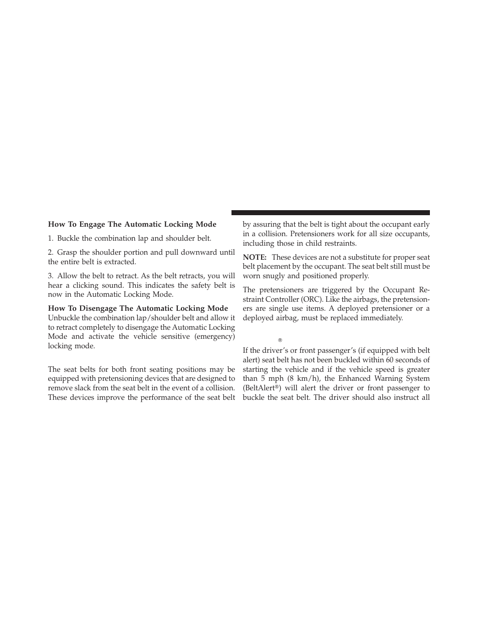 Seat belt pretensioners — if equipped | Chrysler 2010 PT Cruiser - Owner Manual User Manual | Page 45 / 368