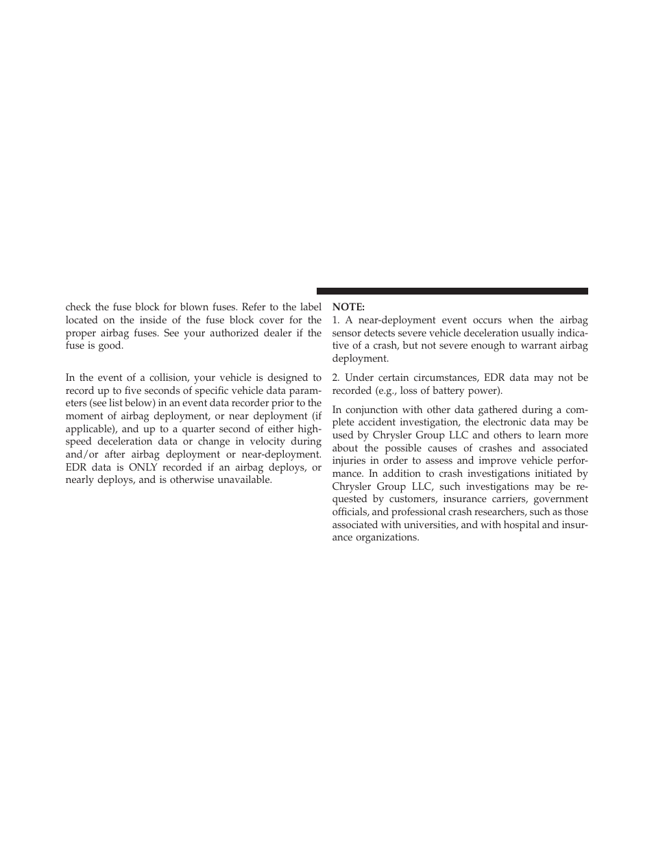 Event data recorder (edr) | Chrysler 2010 PT Cruiser - Owner Manual User Manual | Page 63 / 368