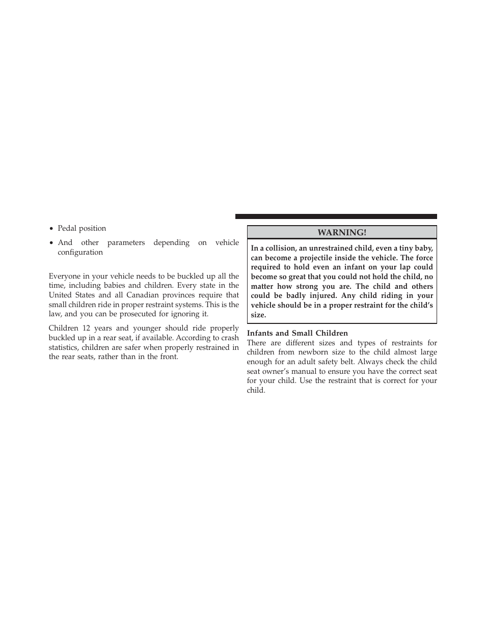 Child restraints | Chrysler 2010 PT Cruiser - Owner Manual User Manual | Page 65 / 368