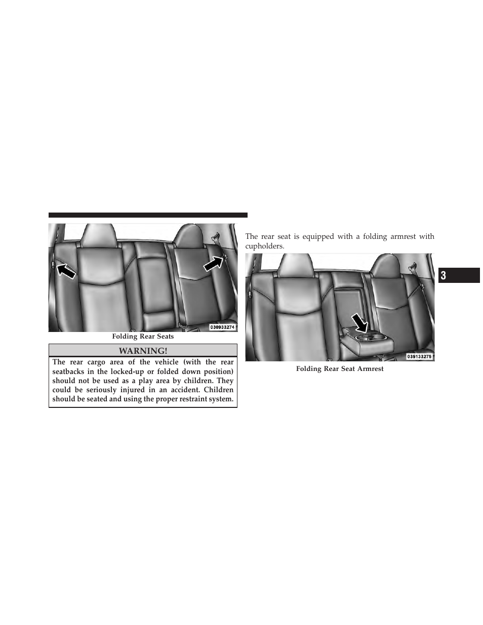 Folding rear seat center armrest | Chrysler 2010 Sebring - Owner Manual User Manual | Page 104 / 444