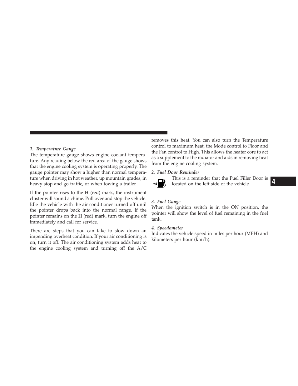 Instrument cluster descriptions | Chrysler 2010 Sebring - Owner Manual User Manual | Page 146 / 444
