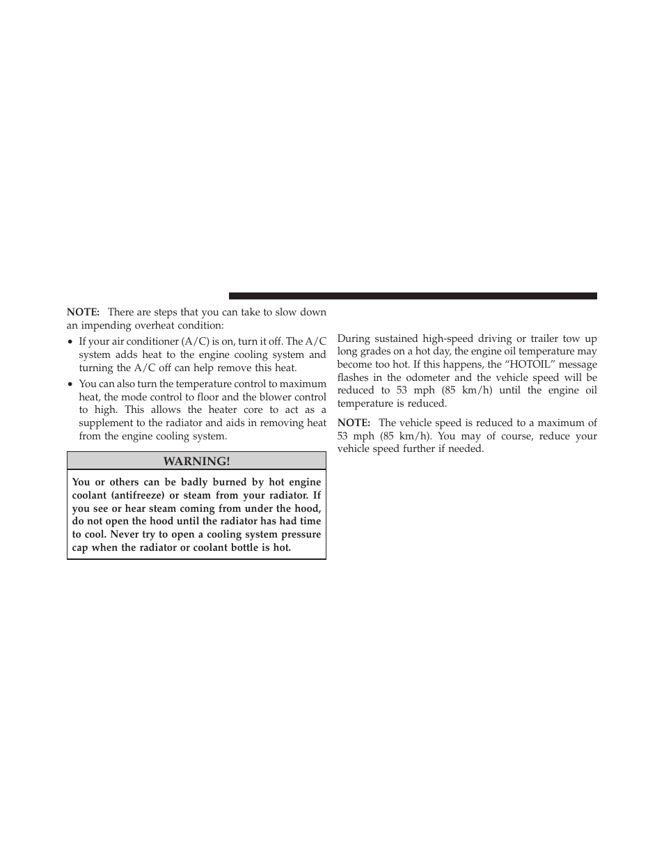 Engine oil overheating, 4l engine only) — if equipped | Chrysler 2010 Sebring - Owner Manual User Manual | Page 323 / 444