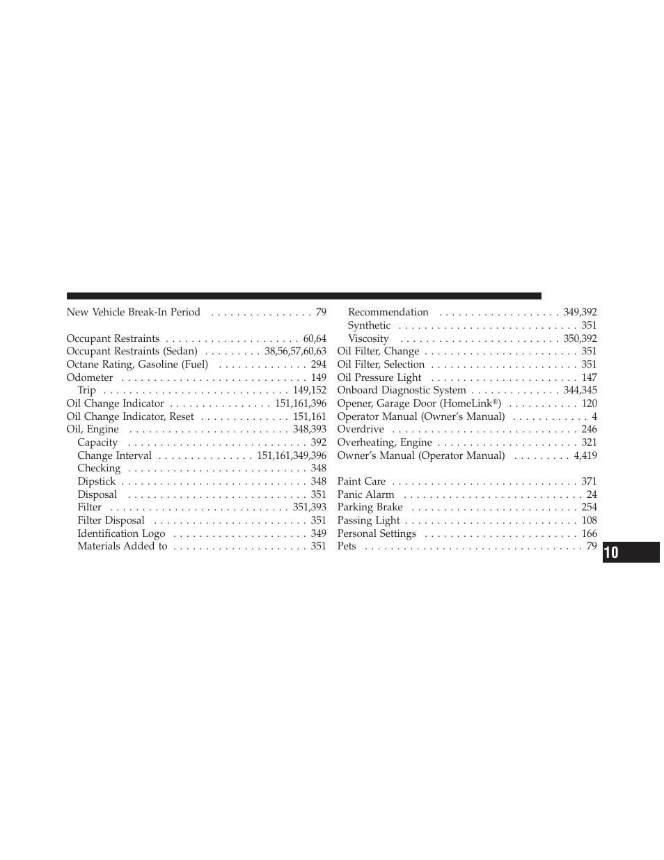 Chrysler 2010 Sebring - Owner Manual User Manual | Page 436 / 444