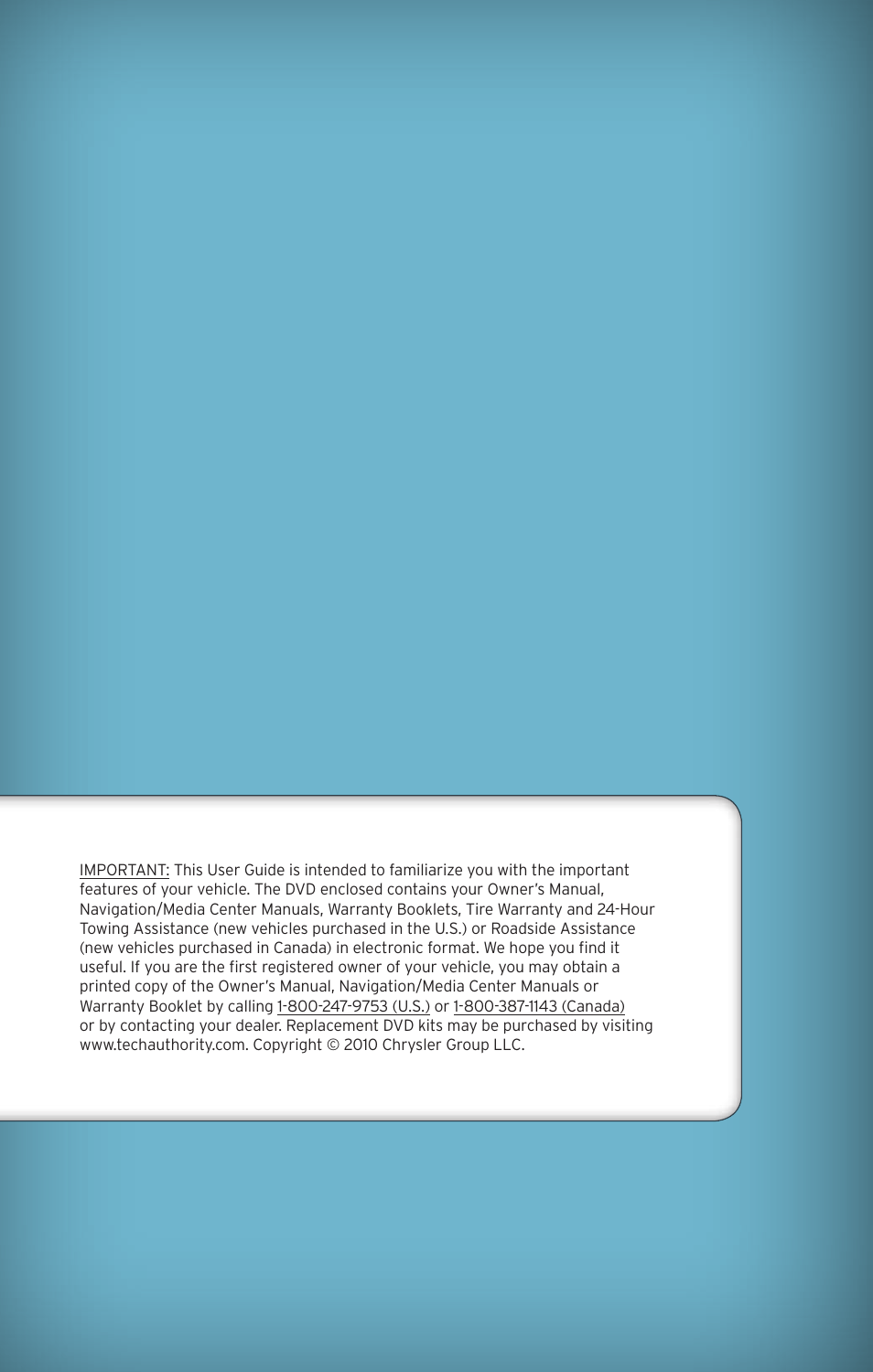 Chrysler 2010 Sebring - User Guide User Manual | Page 2 / 76