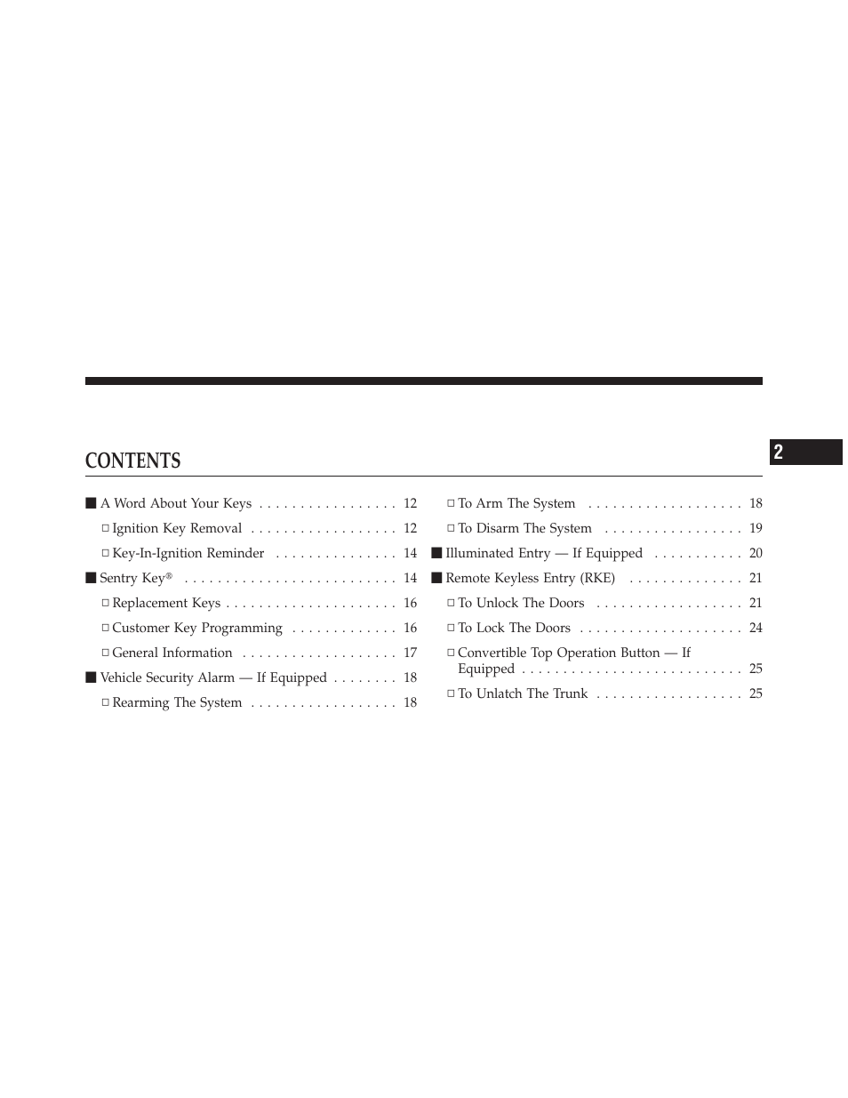 Chrysler 2010 Sebring Convertible - Owner Manual User Manual | Page 10 / 457