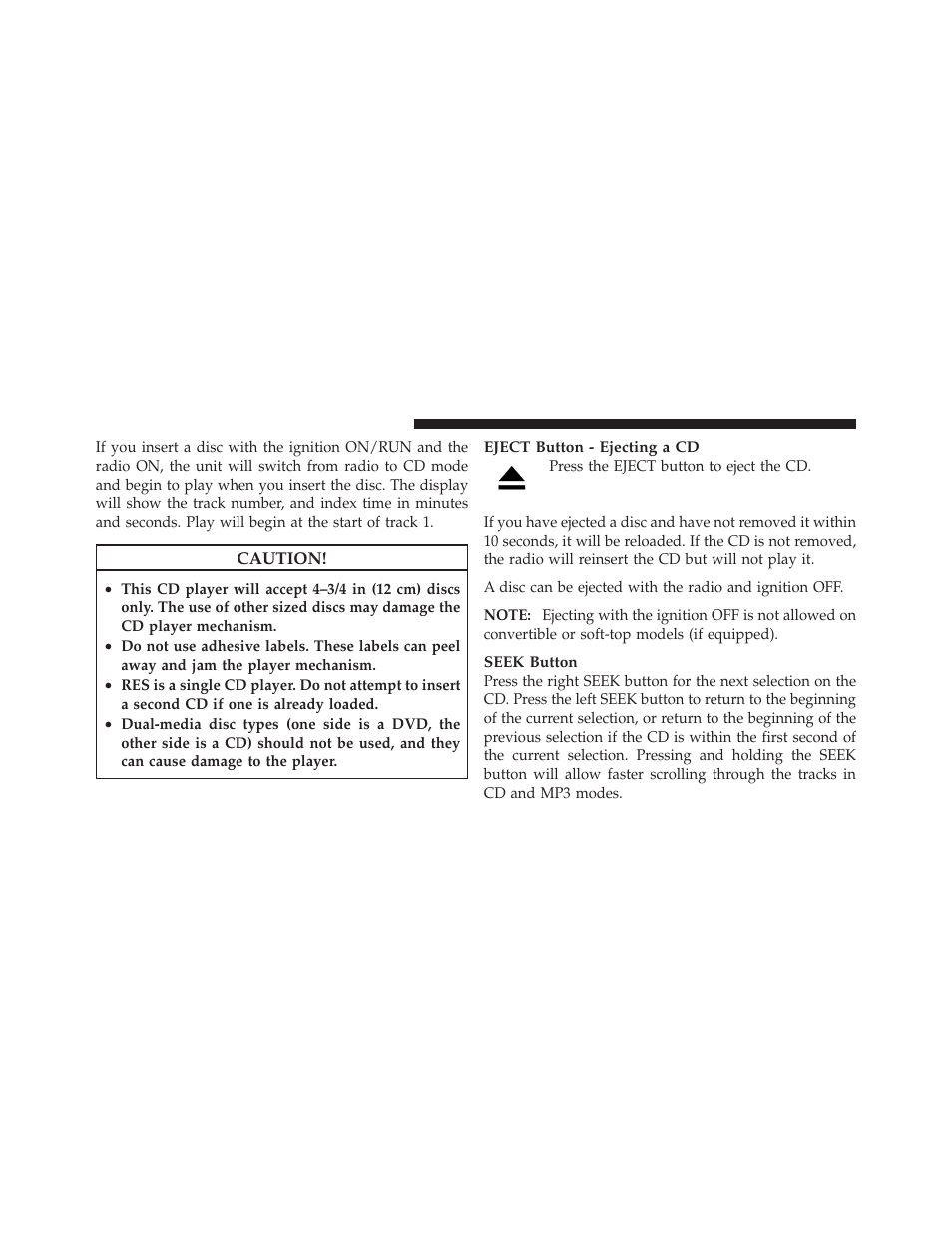 Chrysler 2010 Sebring Convertible - Owner Manual User Manual | Page 219 / 457