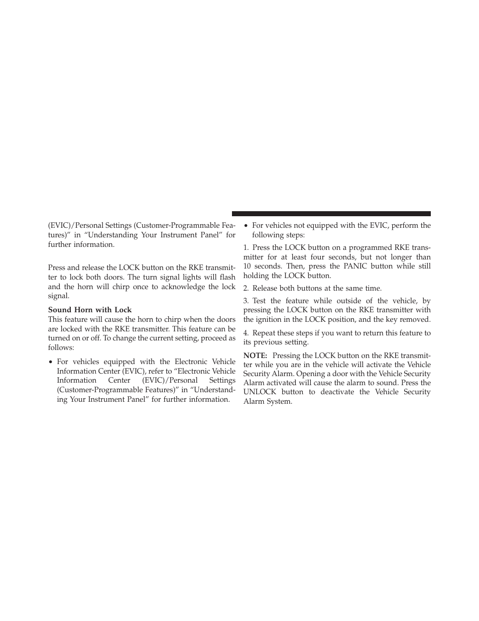 To lock the doors | Chrysler 2010 Sebring Convertible - Owner Manual User Manual | Page 25 / 457