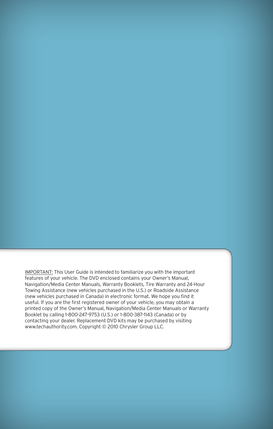 Chrysler 2010 Sebring Convertible - User Guide User Manual | Page 2 / 76