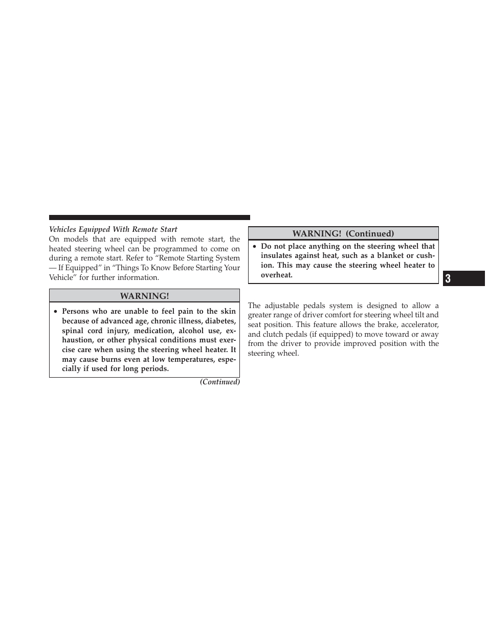 Adjustable pedals — if equipped | Chrysler 2011 300 - Owner Manual User Manual | Page 183 / 536
