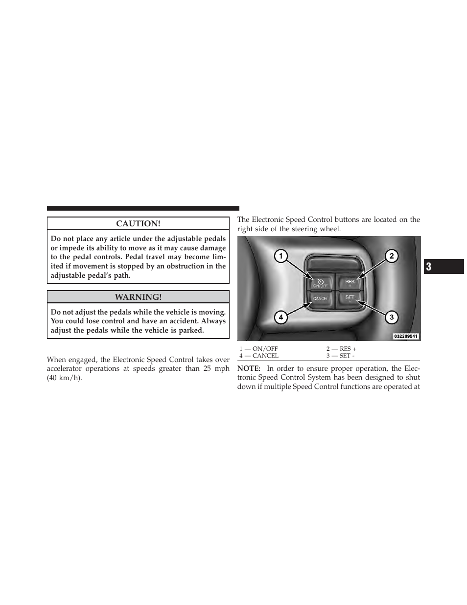 Electronic speed control — if equipped | Chrysler 2011 300 - Owner Manual User Manual | Page 185 / 536