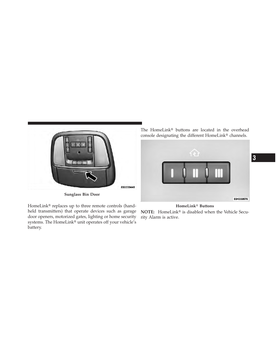 Garage door opener — if equipped | Chrysler 2011 300 - Owner Manual User Manual | Page 225 / 536