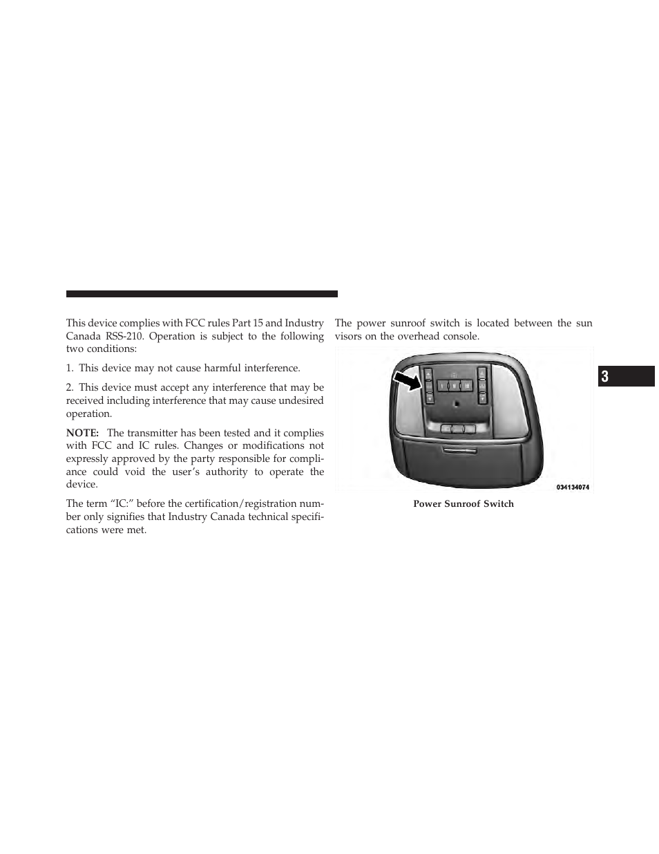 General information, Power sunroof — if equipped | Chrysler 2011 300 - Owner Manual User Manual | Page 231 / 536