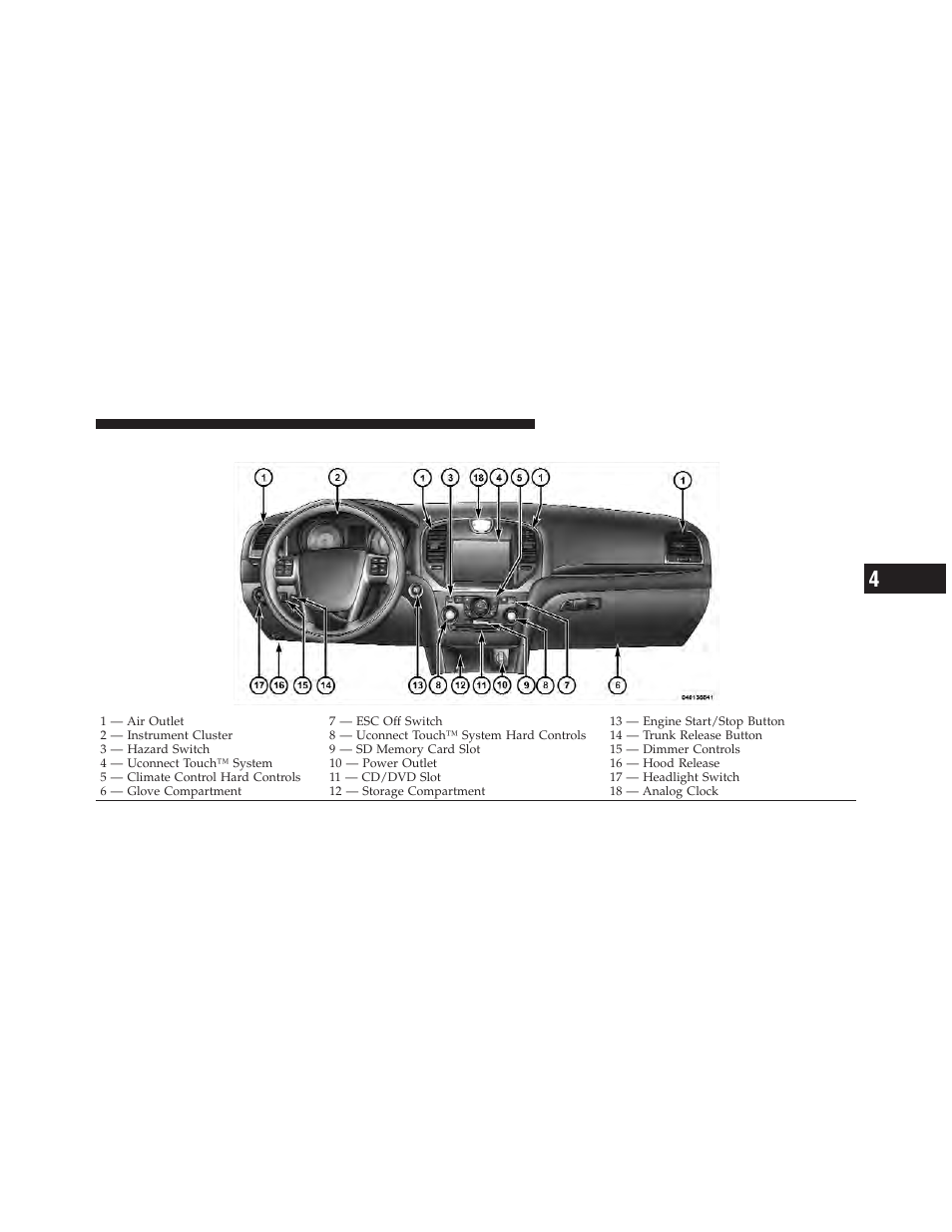 Instrument panel features | Chrysler 2011 300 - Owner Manual User Manual | Page 259 / 536