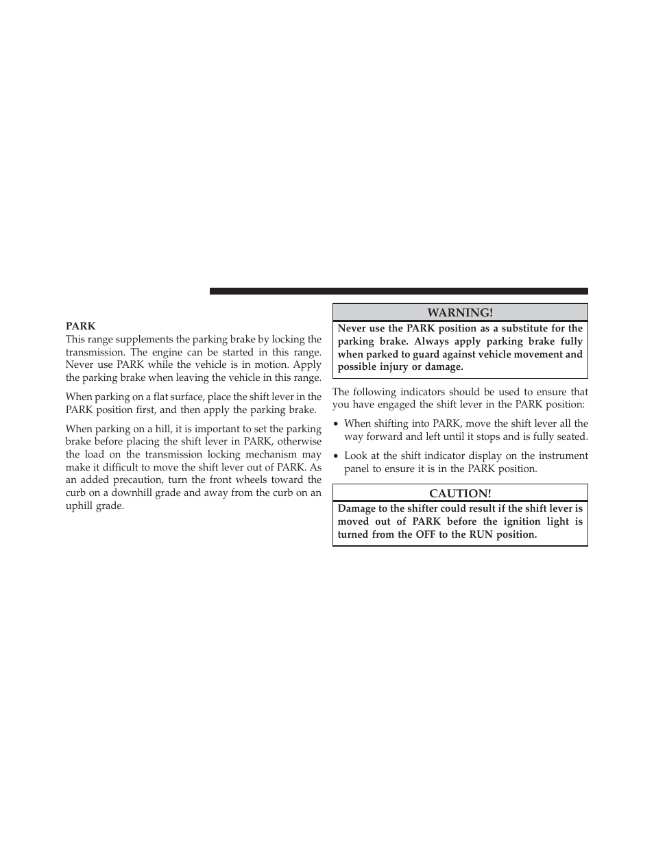 Gear ranges | Chrysler 2011 300 - Owner Manual User Manual | Page 328 / 536