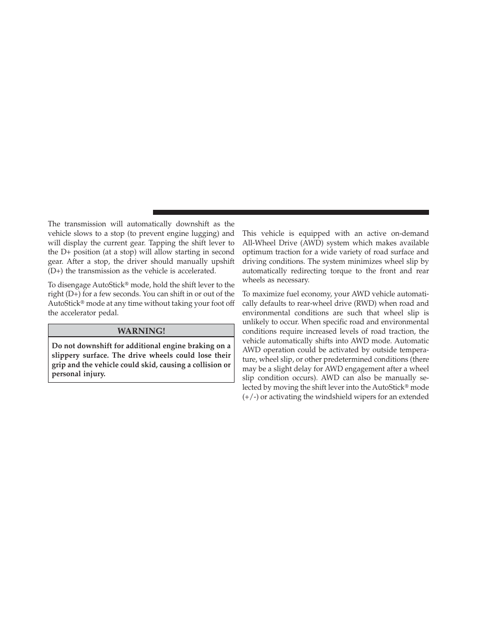 All-wheel drive (awd) — if equipped | Chrysler 2011 300 - Owner Manual User Manual | Page 332 / 536