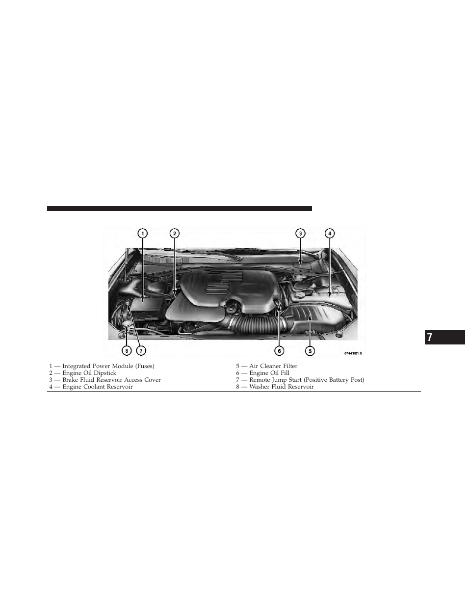 Engine compartment — 3.6l | Chrysler 2011 300 - Owner Manual User Manual | Page 433 / 536