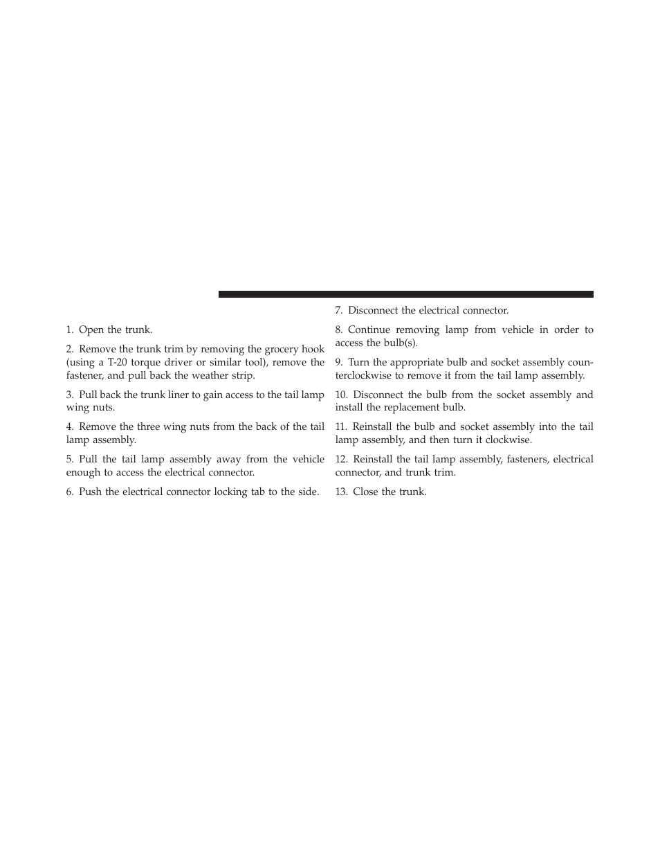 Rear backup lamp and turn signal lamps, Rear backup lamp and, Turn signal lamps | Chrysler 2011 300 - Owner Manual User Manual | Page 480 / 536