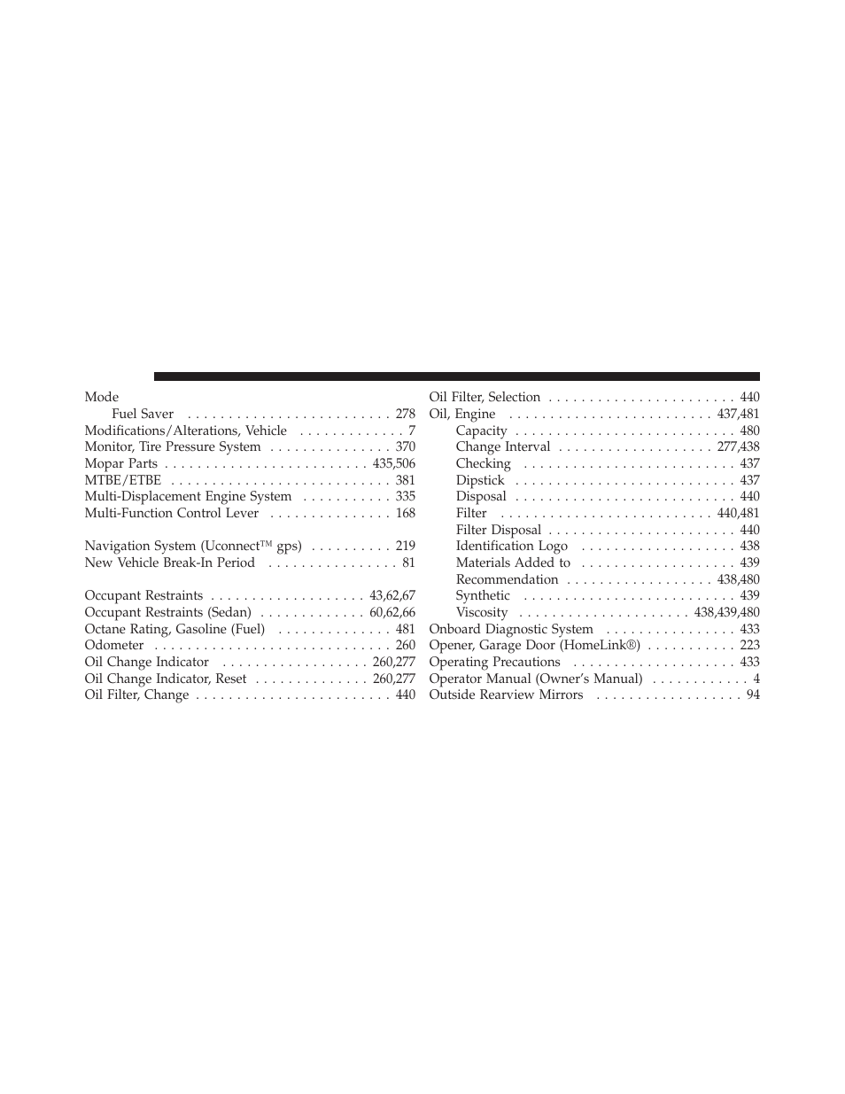Chrysler 2011 300 - Owner Manual User Manual | Page 526 / 536