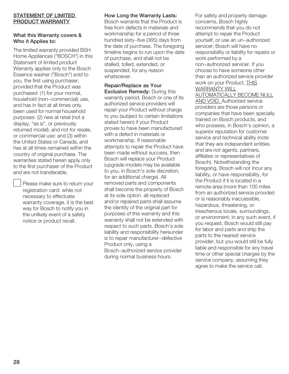 Bosch Nexxt DLX User Manual | Page 28 / 93