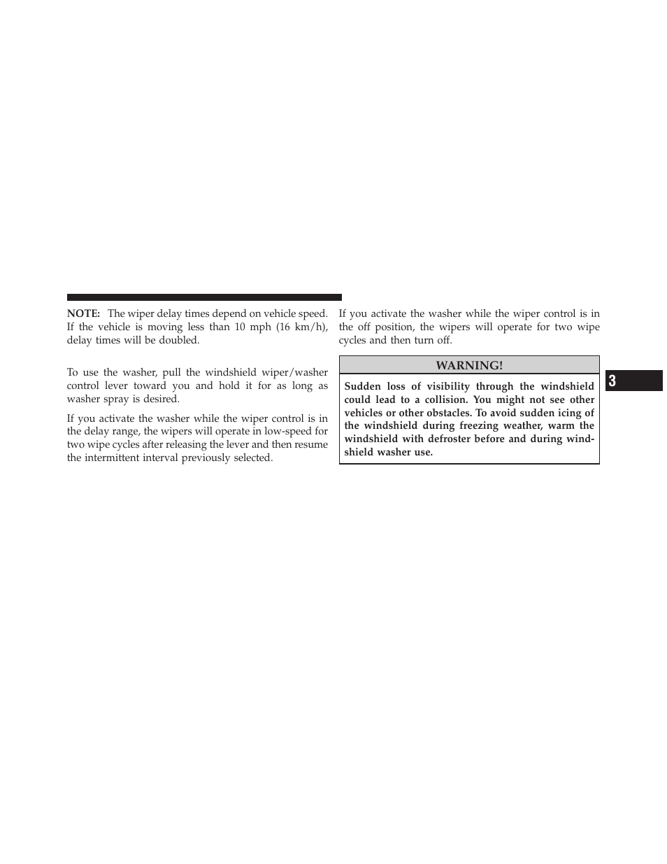 Windshield washers | Chrysler 2011 200 - Owner Manual User Manual | Page 157 / 490