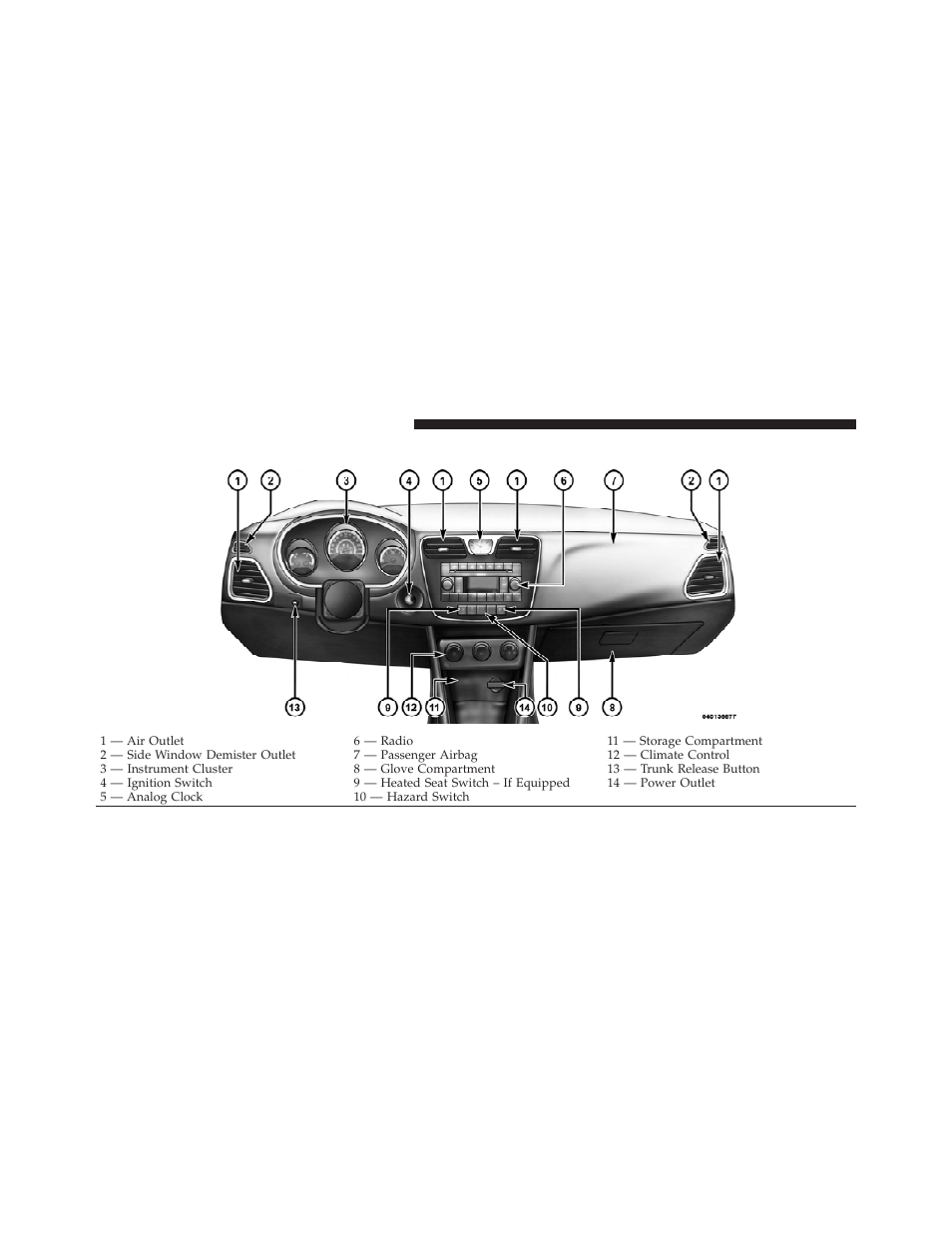 Instrument panel features | Chrysler 2011 200 - Owner Manual User Manual | Page 188 / 490